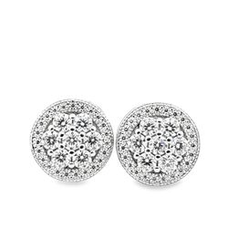 Sterling Silver VVS Moissanite 1.12 CTW Fancy Earrin