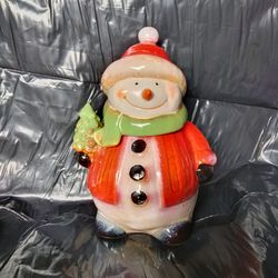 Snowman cookie jar
