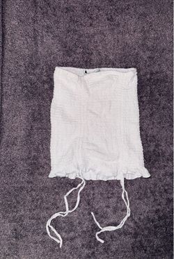 White mini skirt