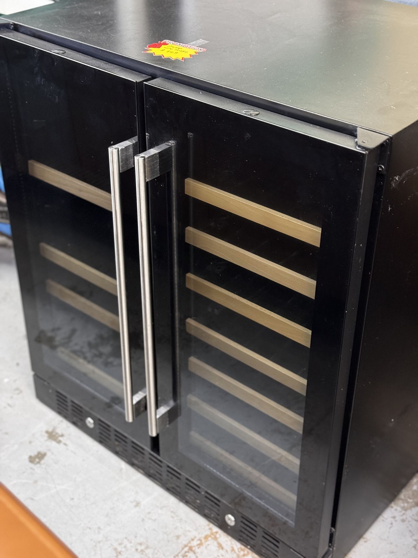 Wine Fridge Double Doors Wine Enthusiastic