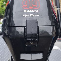 9.9 hp Suzuki High Thrust, 4 Stroke Outboard, Electric Start, Electric Trim/Tilt