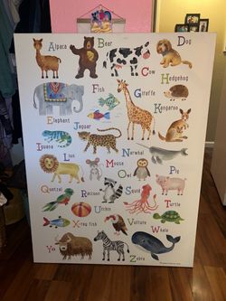 Alphabet Canvas wall art  47cm X 35cm