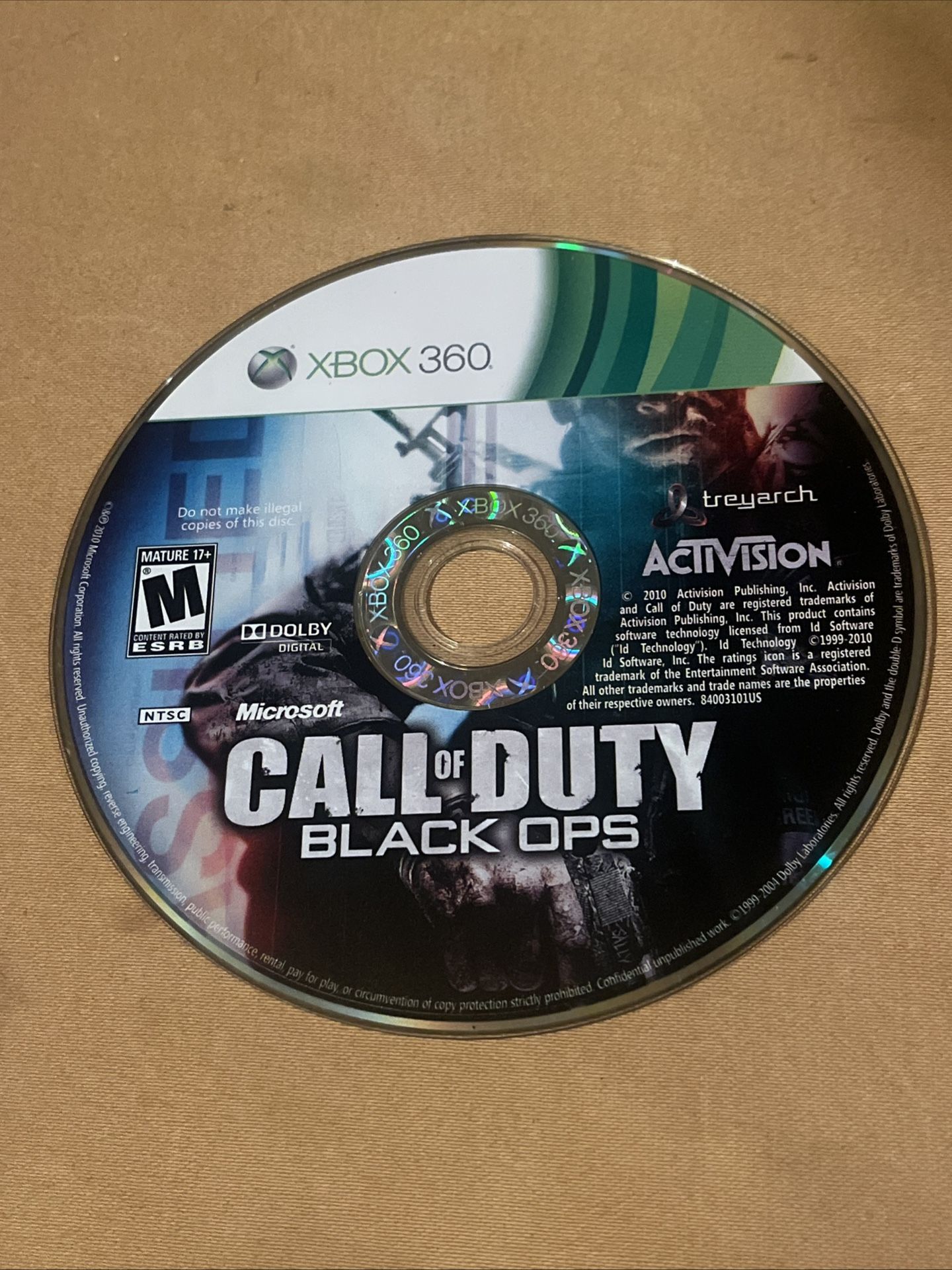 Call of Duty: Black Ops (Xbox 360, 2010) Disc Only Tested