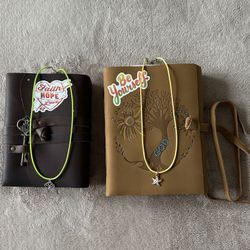 Custom Hand-Embellished Leather Journal Gift Set -Rumi Poetry -Deckle Edge Paper