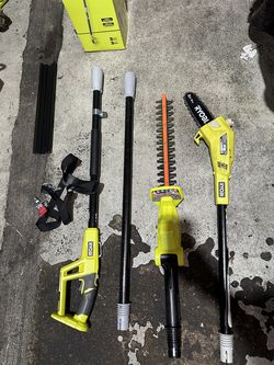 🔥 RYOBI ONE+ 18V Pole Hedge Trimmer + FREE 8" Pole Saw Attachment US$140