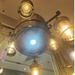 Rustic barrel chandelier ceiling light fixtures