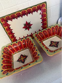 Serving plate and bowls