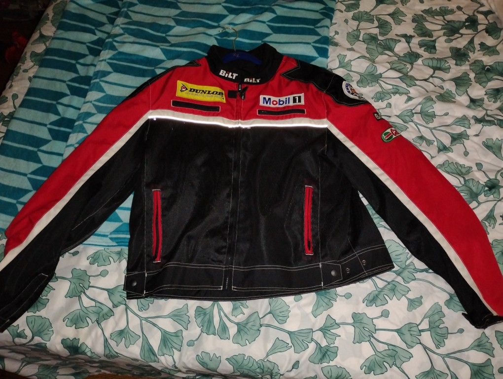 BILT MOTORCYCLE RACING JACKET 3XL VERY GOOD CONDITION $30 CASH.