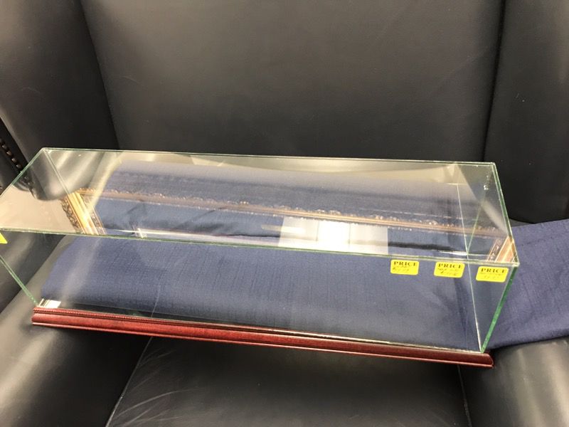 UV Protected Glass Display Case , 8" high x 8" wide x 24" Long