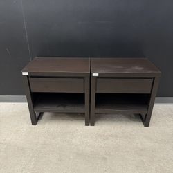 Modern Espresso Bedside Stands