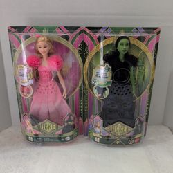 Mattel Wicked For Good Singing Elphaba & Glinda Upland Dolls Pair Of 2