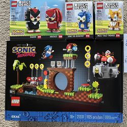 Lego Sonic Sets, Tails, Knuckles, Shadow Brickheadz