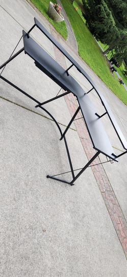 IKEA  Metal Corner Desk Laminate Top/ shelf and drawer