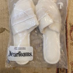 SLIPPERS, WHITE - NEW!