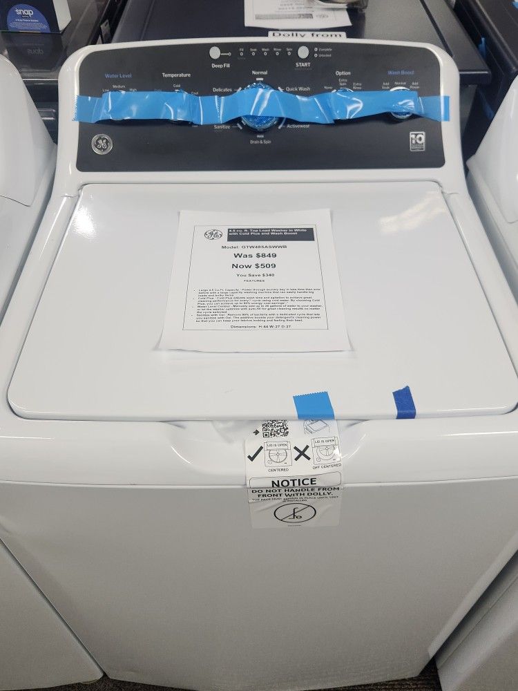 4.5 cu. ft. Top Load Washer in White with Cold Plus and Wash Boost