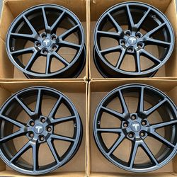 18” Tesla Model 3 factory wheels rims satin black new