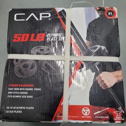 CAP 50 LB OLYMPIC PLATE SET