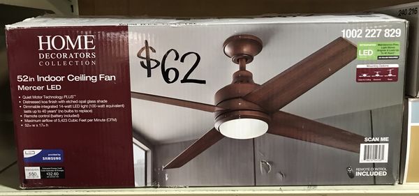 Home Decorators Collection Mercer 52 In Led Indoor Distressed Koa
