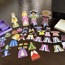 Melissa And Doug Wood Magnetic Dress Up Dolls