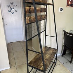 ENTRYWAY HALL TREE WITH SHOE RACK