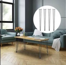 545^Hairpin Table Legs 40\" Black Set of 4 Desk Legs 880lbs Load Capacity (Each 220lbs) Hairpin Desk