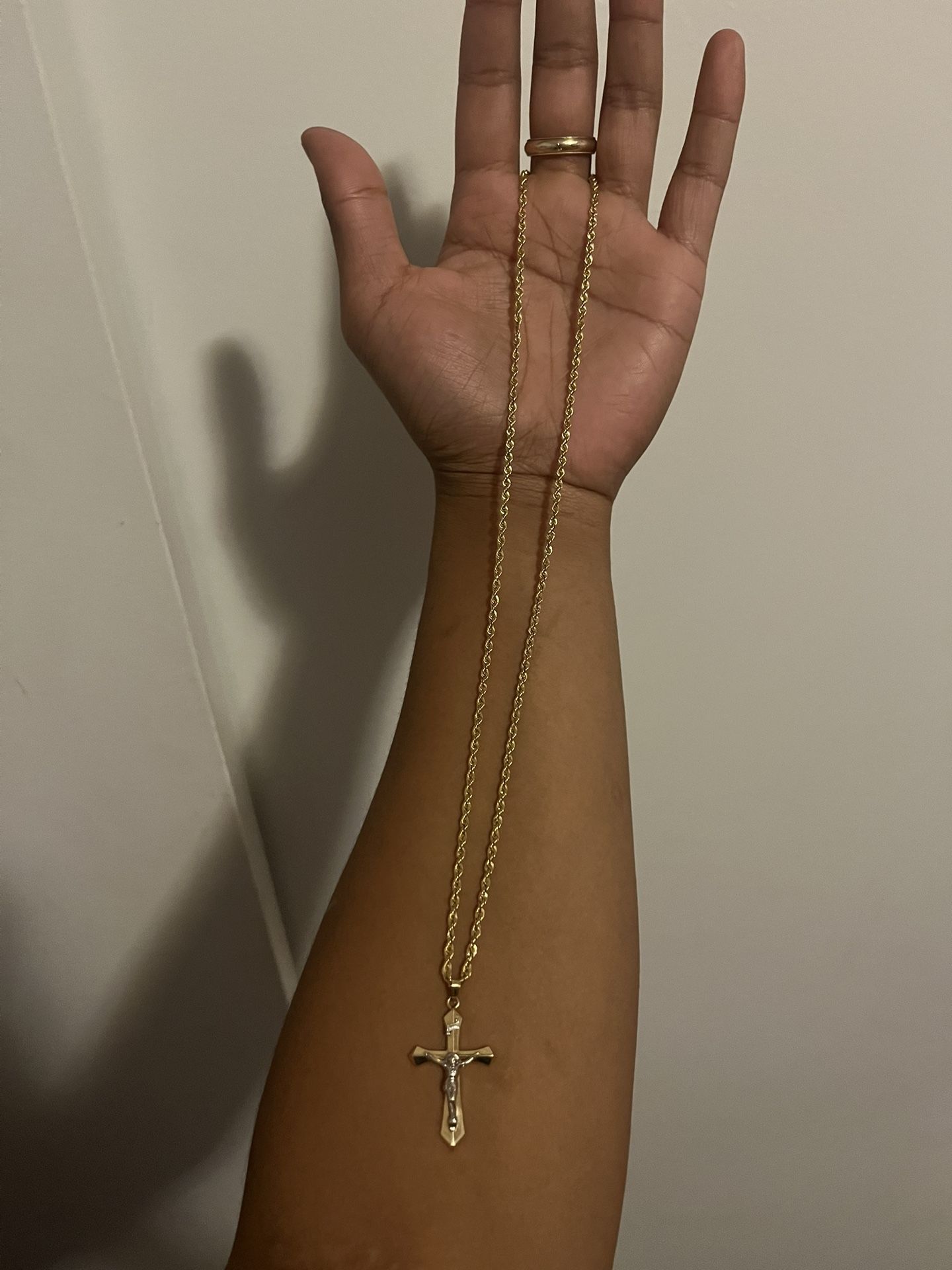 14k Gold Chain And 14k Gold Pendant