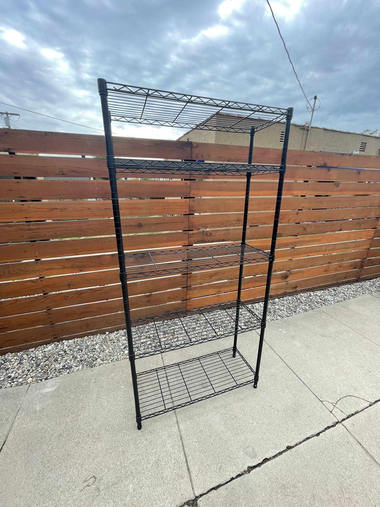 Metal Shelving Unit - Black