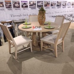 5 Piece Round Dining Table Set - Different Models Available 