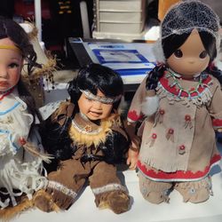 Native American Porcelain Dolls