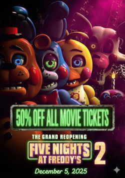 50% Off All Movie Tickets