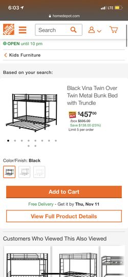 Twin Bunkbed With Trindle