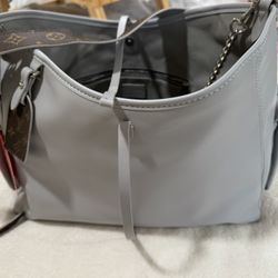 Gray Large Genuine Leather Bag