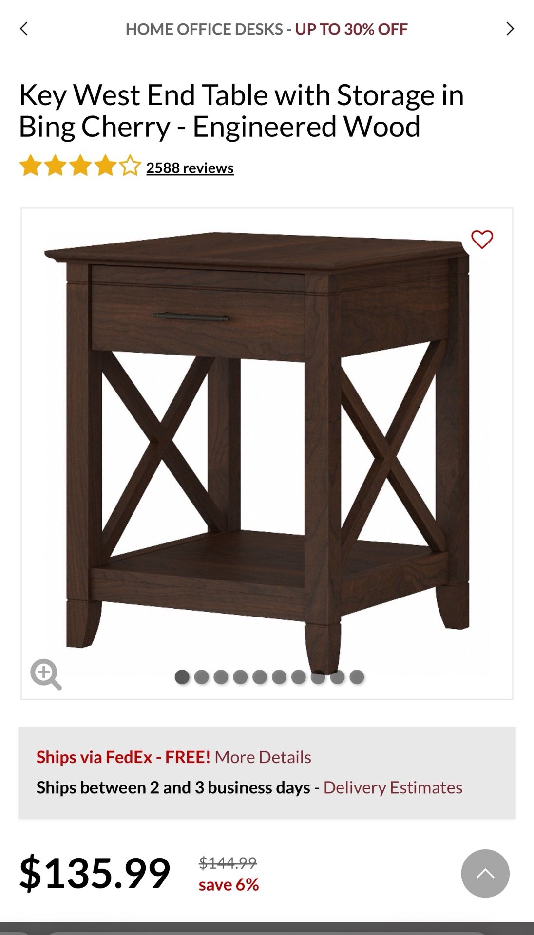 End Table With Storage