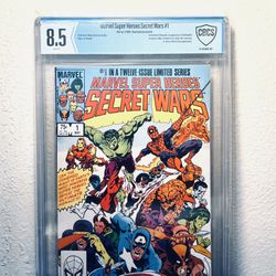 Marvel Super Heroes Secret Wars # 1 Ltd Series comic CBCS graded 8.5 Very Fine !