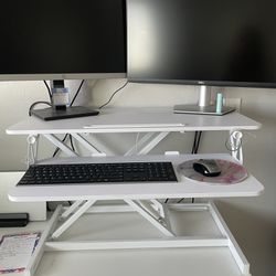 White Standing Desk Converter