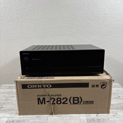  Onkyo M-282 2 Channel Power Amplifier W/ Original Box.