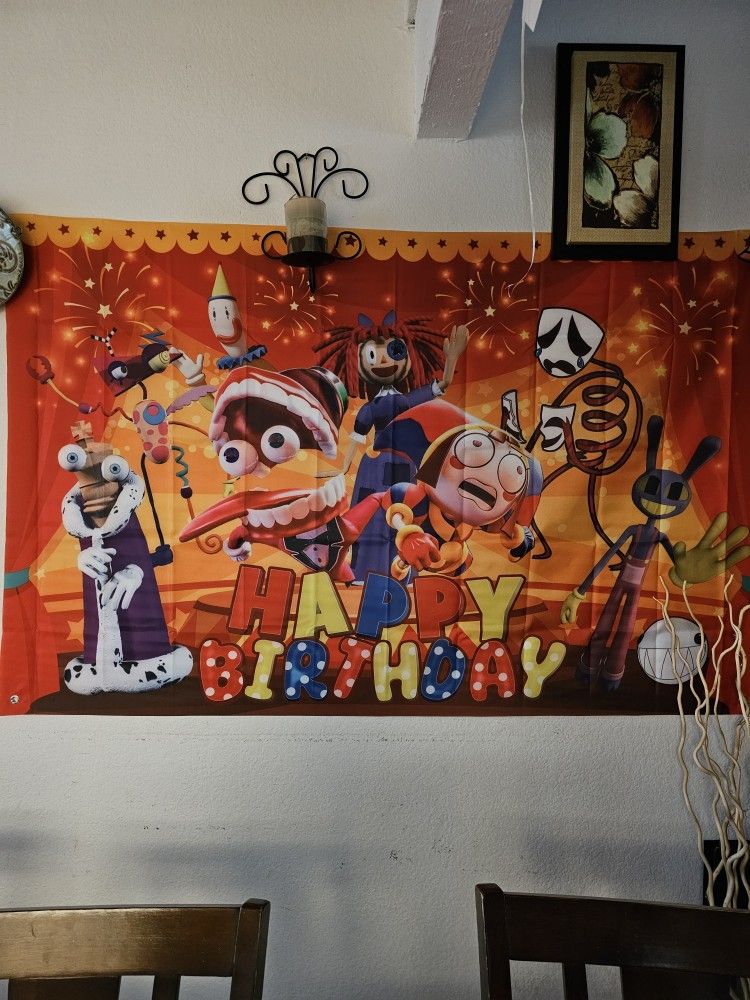 Banner Happy Birthday Digital Circus