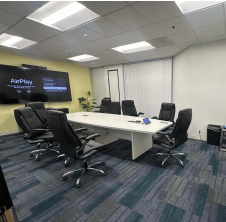 Black High-Back Rolling Office Chairs