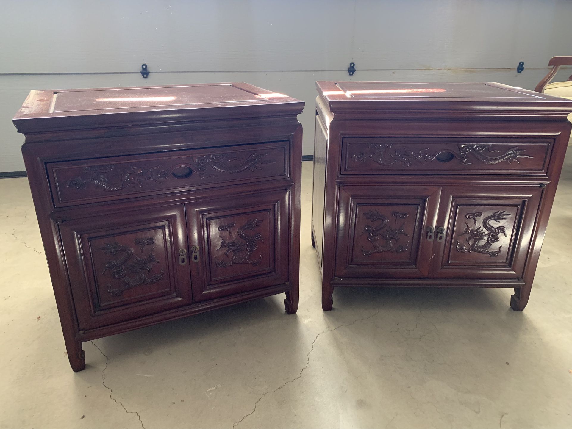 Vintage Chinese Bedroom Nightstands (Two) for Sale in San Clemente, CA