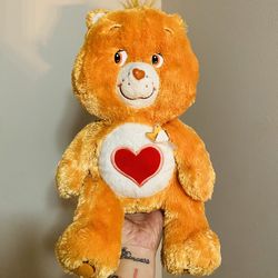 RARE 2006 Care Bears Fluffy & Floppy 12” Tenderheart Bear