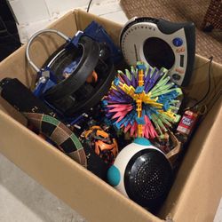 Giant Misc Box Of Toys & Games - Vintage, SpongeBob, The Incredibles, Light Brite