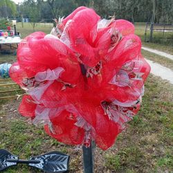 1st Red Wreath Is 30.00 The 2nd Blue Wreath Is 60.00 The Candy Cane Wreath Is 40.00 And The Last Red Wreath Is 60.00