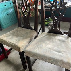 Chippendale Style Mahogany Dining Chairs.