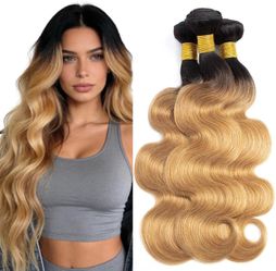 Cuuinoia Ombré Body Wave Bundles T1B/27 3pk