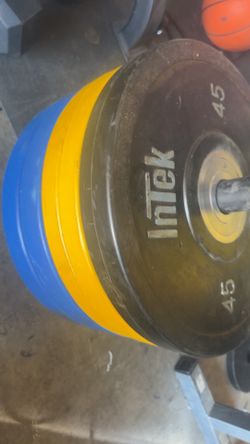 2 -Intek Bumper 45lb Plates