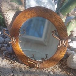 Antique Mirror And Rack