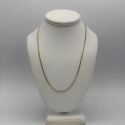 18kt Yellow Gold Solid Curb Link Chain 20”