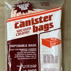 15 Sears Kenmore 20-50555 Canister Vacuum Cleaner Bags Style 20-5055 New