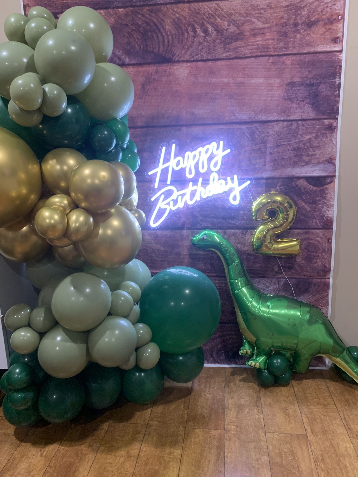 Birthday Balloons And Backdrop