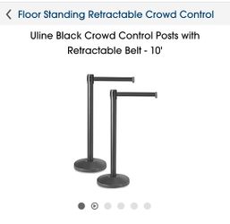 Retractable Barrier Stanchions - Uline Brand